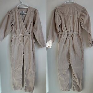 NWOT BDG Corduroy Coverall Jumpsuit Cream